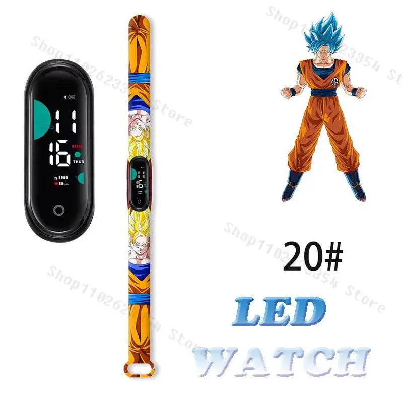Dragon Ball Z Watch - Kids Sports LED Touchscreen Watch with Kakarotto Design
