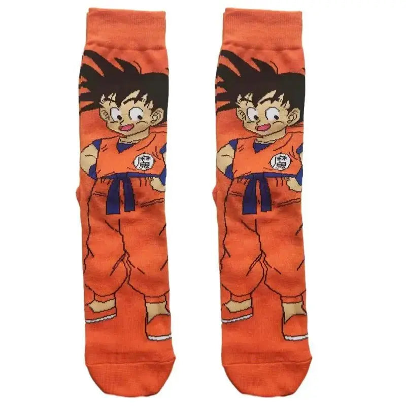 Dragon Ball Z Socks - Mens Cotton Anime Long Socks featuring Piccolo Vegeta Master Roshi and Torankusu Figures
