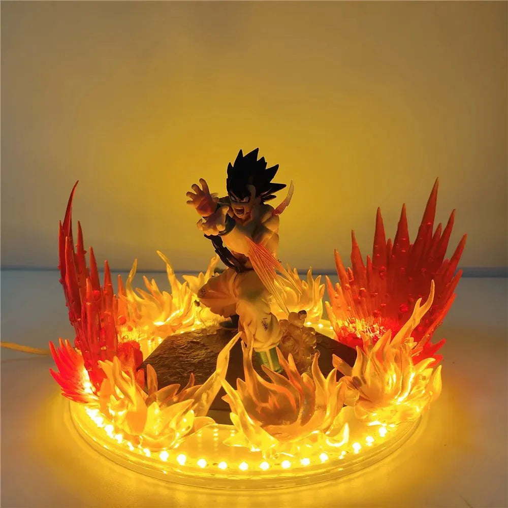 Dragon Ball Z's Son Goku Kamehameha Anime Figure, featuring a GK Super Saiyan with LED Light