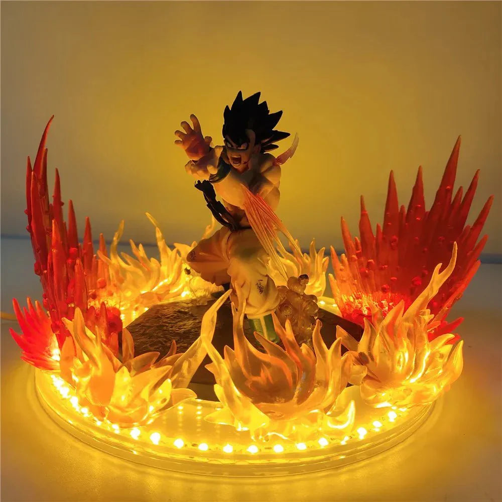 Dragon Ball Z's Son Goku Kamehameha Anime Figure, featuring a GK Super Saiyan with LED Light
