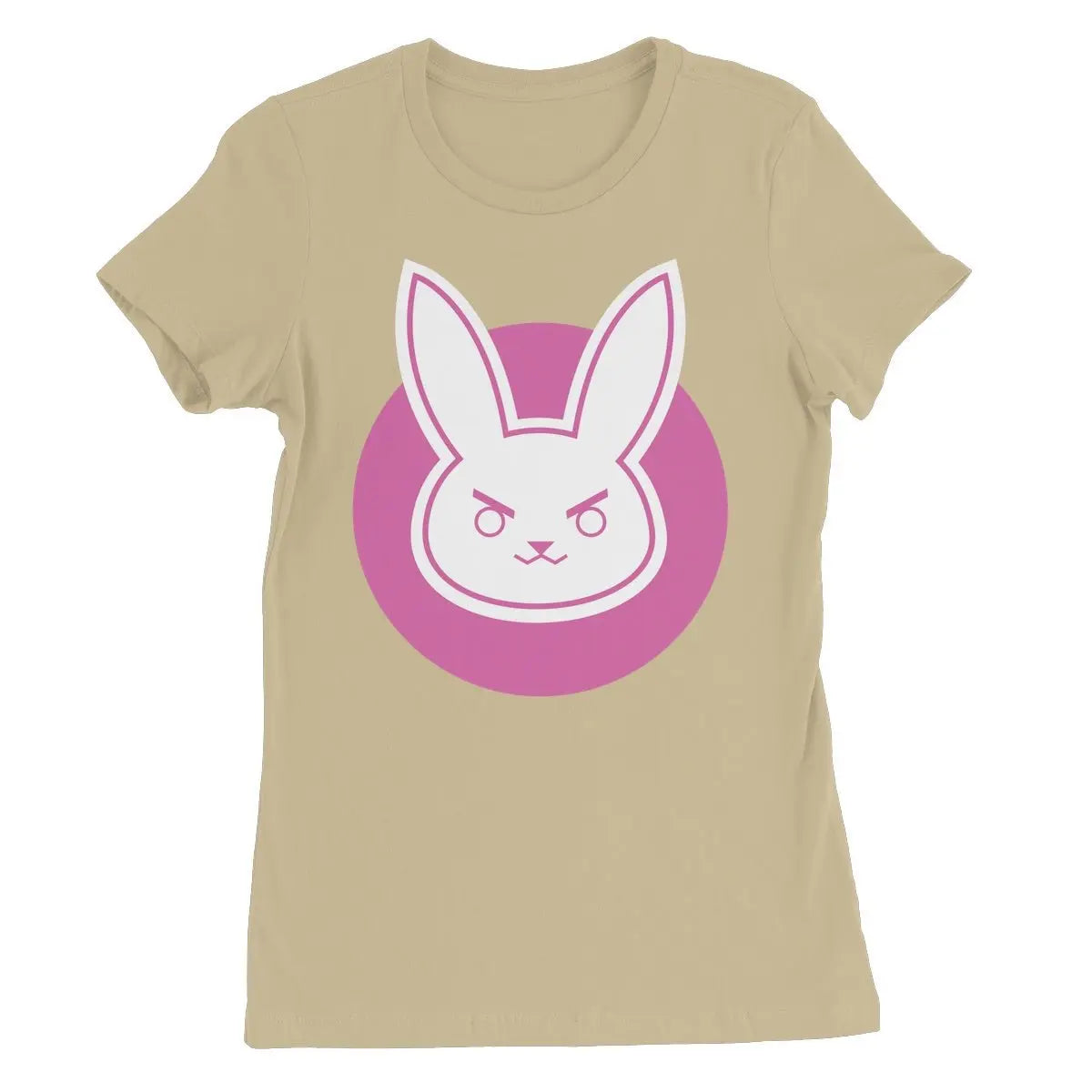 Women's Slim Fit T-Shirt - D.VA Bunny Feminine Crew Neck Tee, Soft Cotton
