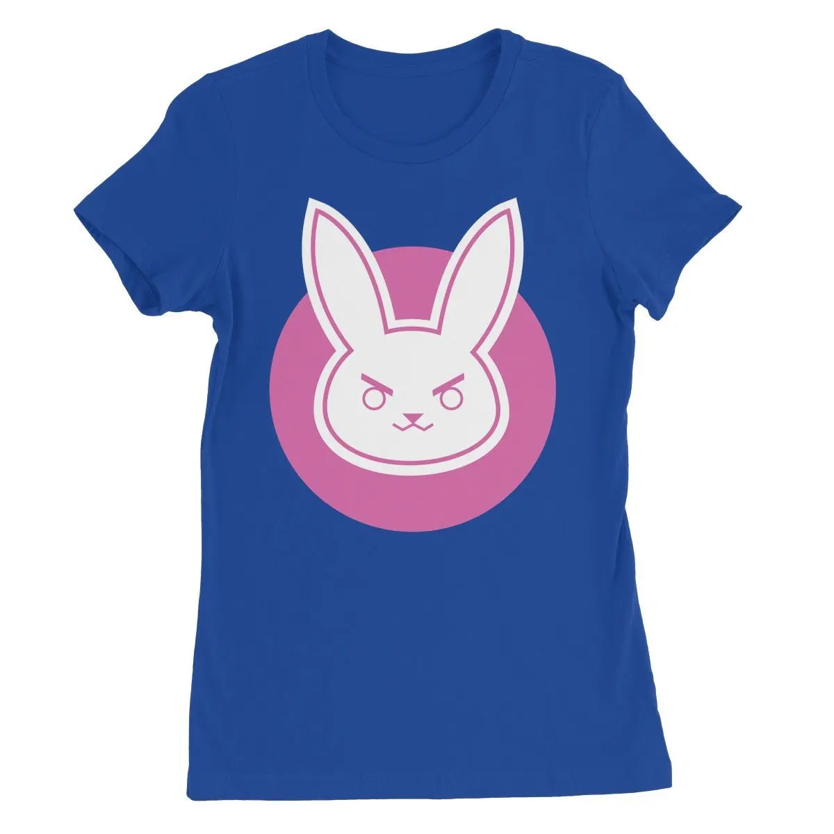 Women's Slim Fit T-Shirt - D.VA Bunny Feminine Crew Neck Tee, Soft Cotton
