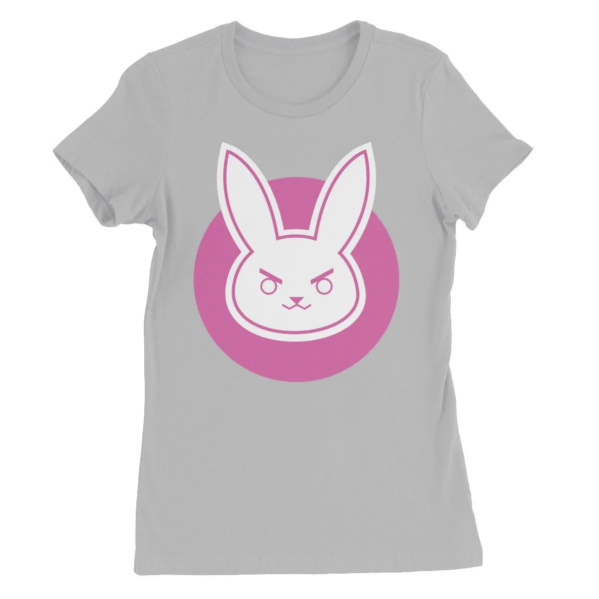 Women's Slim Fit T-Shirt - D.VA Bunny Feminine Crew Neck Tee, Soft Cotton