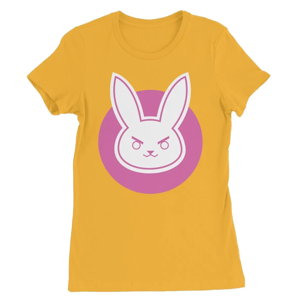 Women's Slim Fit T-Shirt - D.VA Bunny Feminine Crew Neck Tee, Soft Cotton