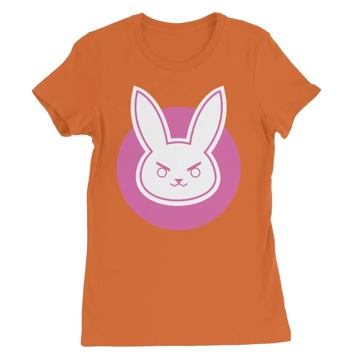 Women's Slim Fit T-Shirt - D.VA Bunny Feminine Crew Neck Tee, Soft Cotton