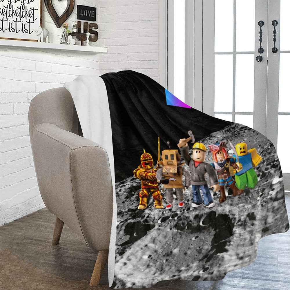 Ultra Soft Fleece Blanket – Plush Polyester Roblox Cozy Gamer Throw 54x70