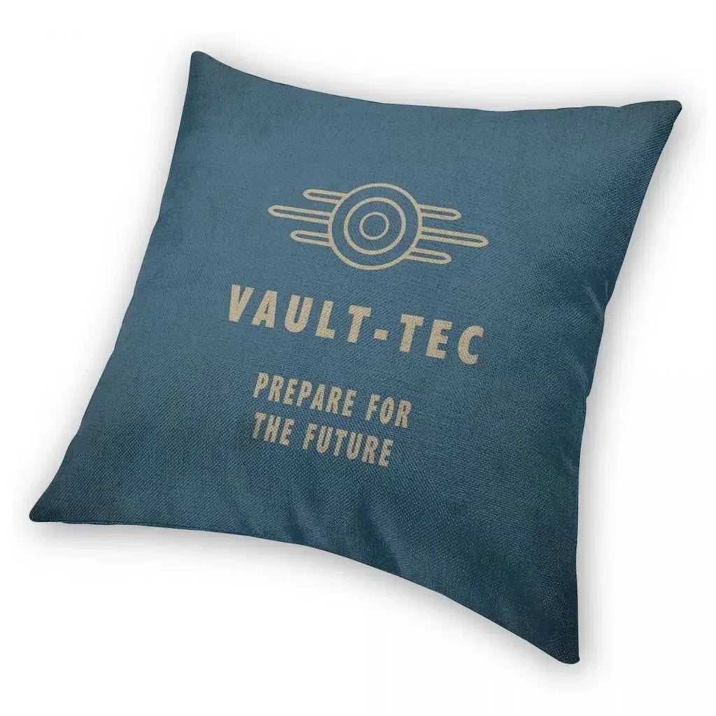 Fallout 4 Vault-Tec Logo Square Pillowcase, Decorative Cushion Cover, Polyester Throw Pillow Cover for Home Bedroom