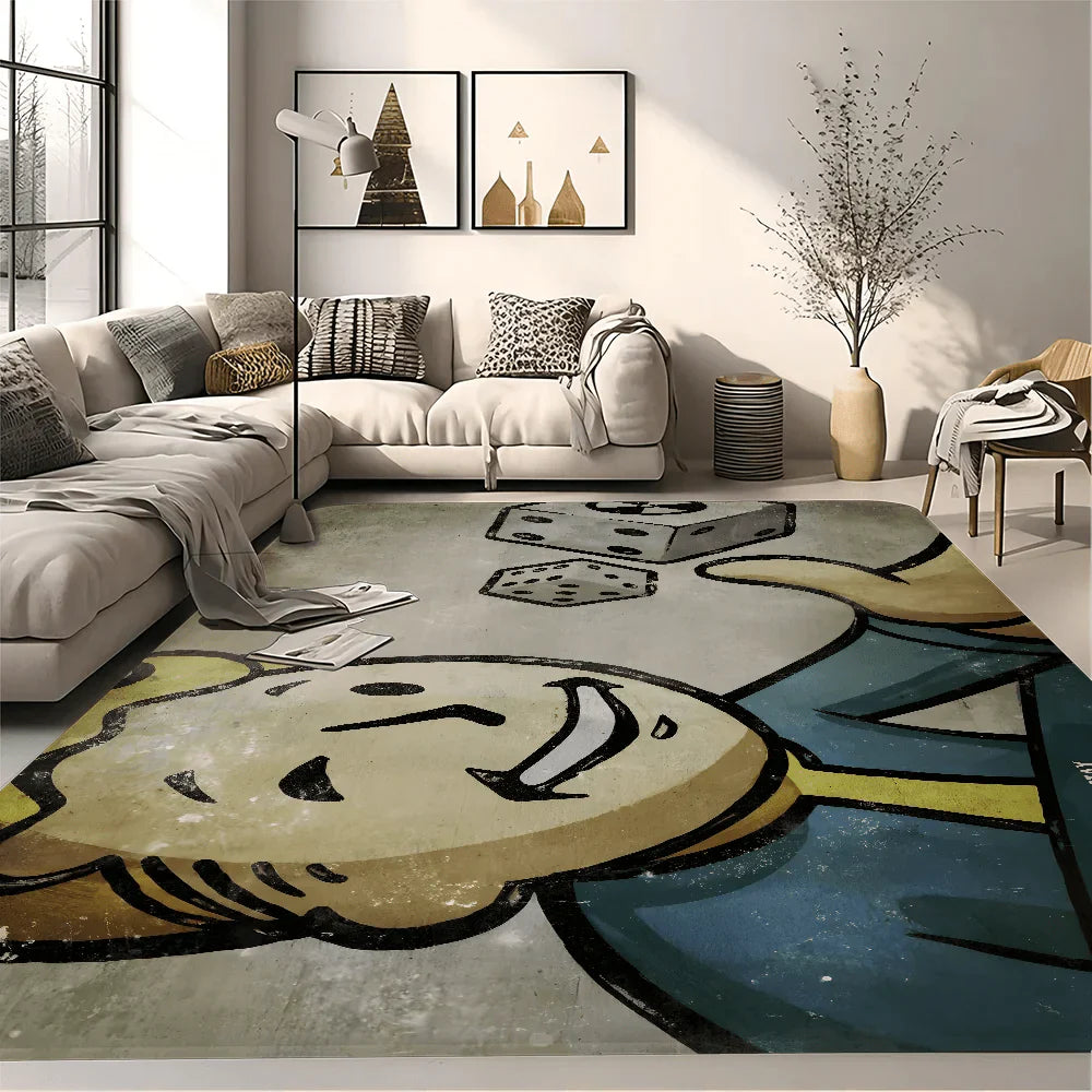 Fallout-Themed Floor Mat, Anti-Slip Bathroom Mat, Kids' Bedroom Doormat, Living Room Welcome Rug