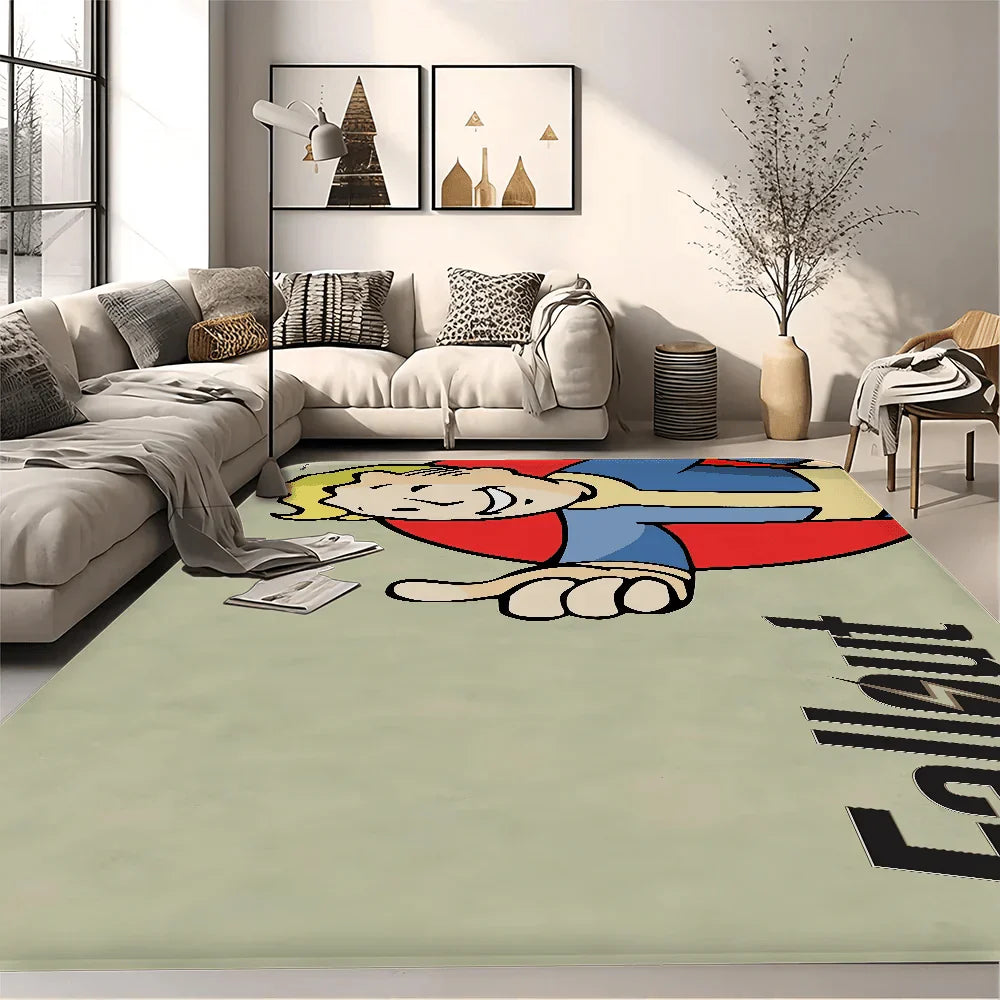 Fallout-Themed Floor Mat, Anti-Slip Bathroom Mat, Kids' Bedroom Doormat, Living Room Welcome Rug