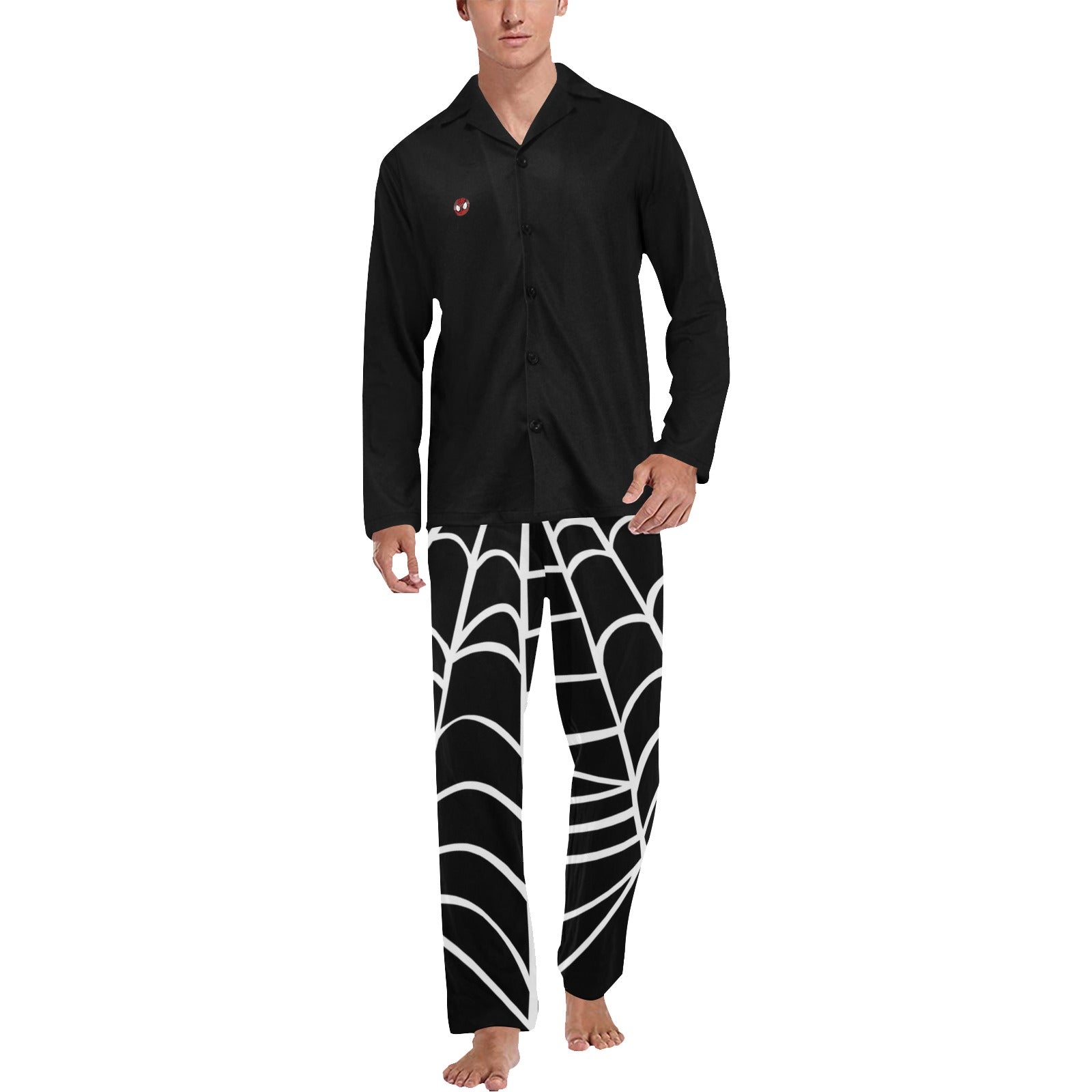 Men's V-Neck Long Pajama Set