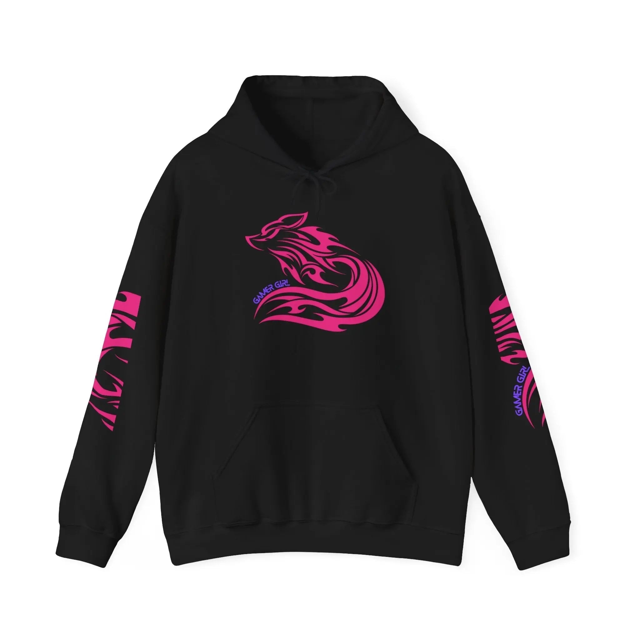 Gamer Girl Hoodie - Unisex Heavy Blend Hoodie with Printed Sleeve Sweatshirt