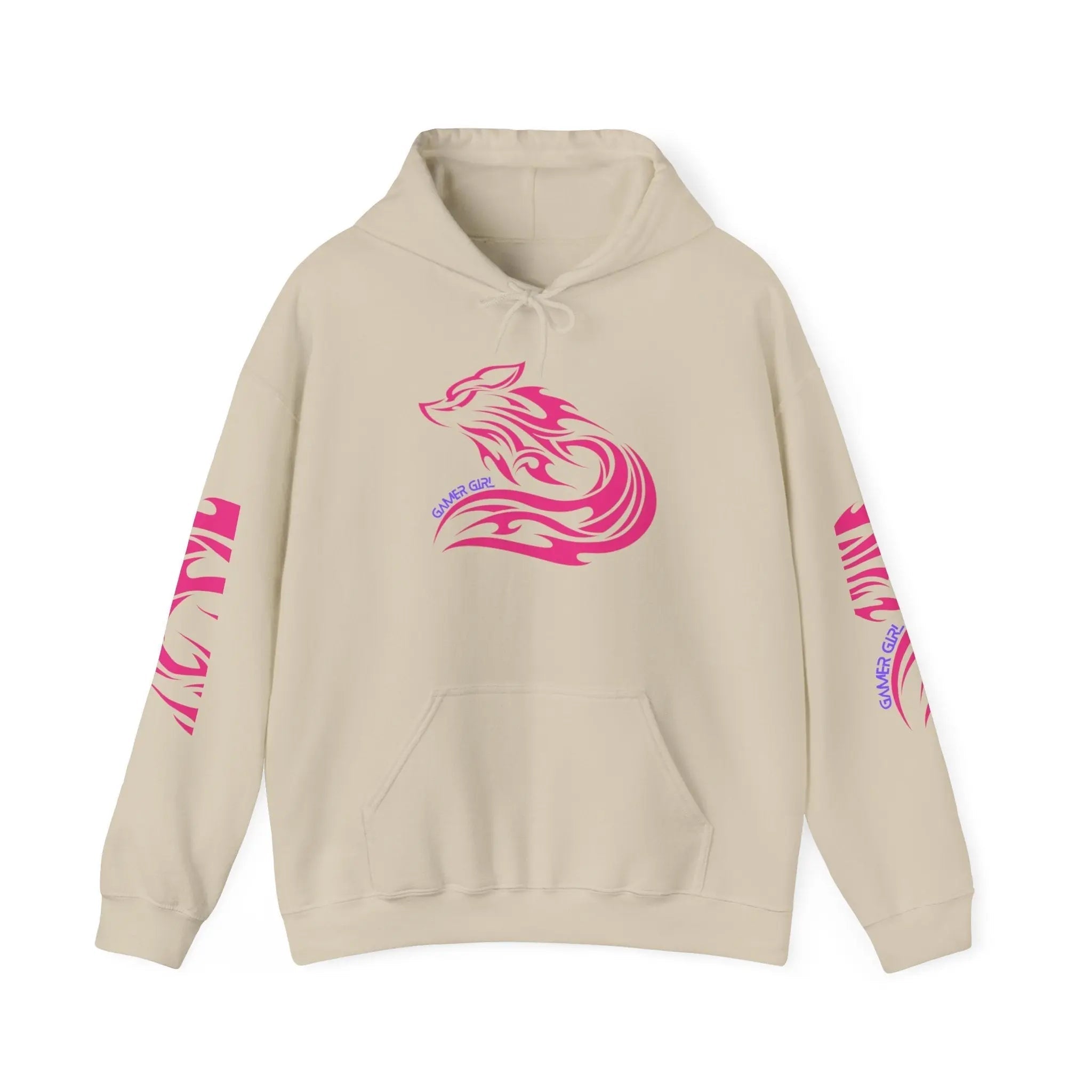 Gamer Girl Hoodie - Unisex Heavy Blend Hoodie with Printed Sleeve Sweatshirt