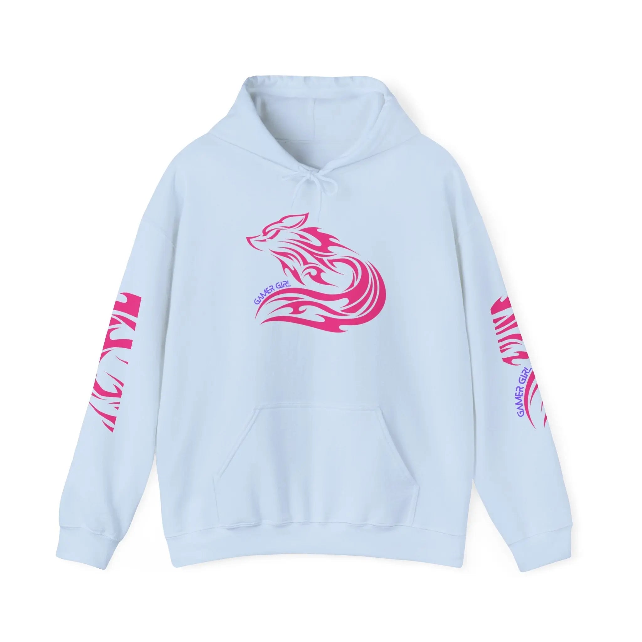 Gamer Girl Hoodie - Unisex Heavy Blend Hoodie with Printed Sleeve Sweatshirt