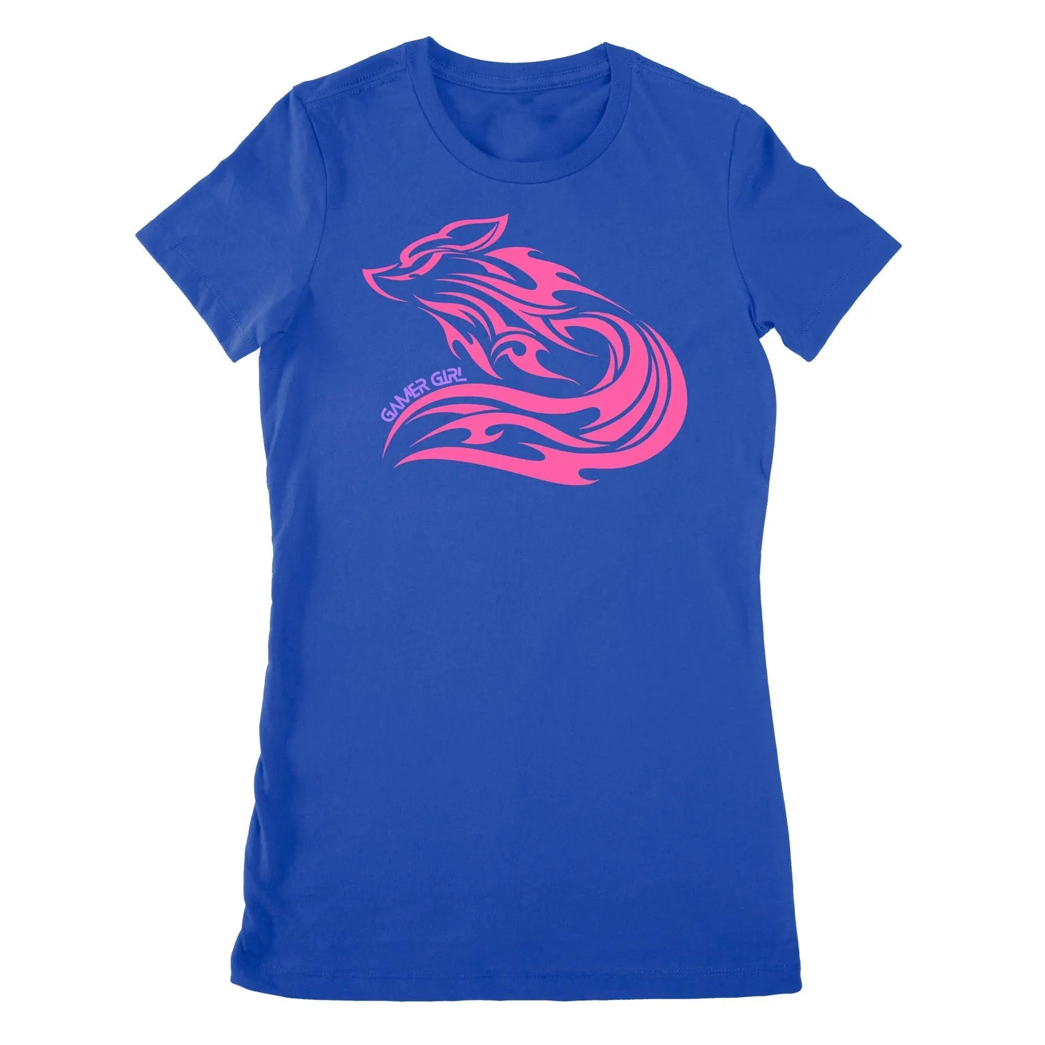Premium Women's T-Shirt – Stylish Pink Fox Gamer Girl Clothing Tee