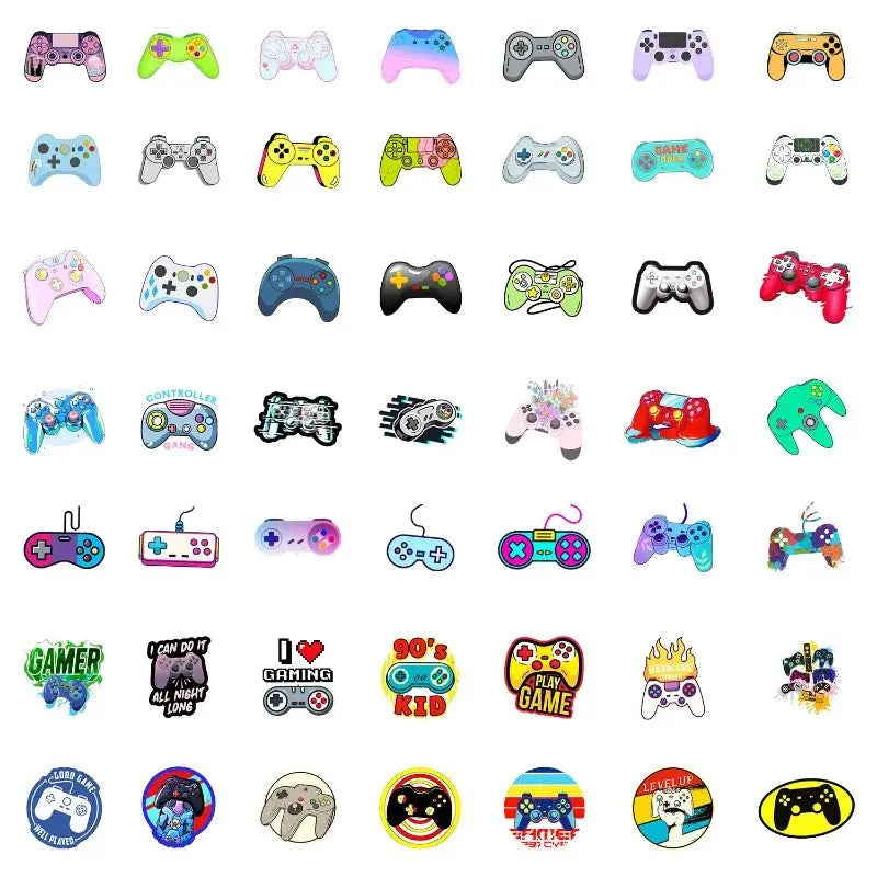 Gamepad Stickers – Gamer Stickers PVC Sticker Pack | Waterproof, Colorful Designs