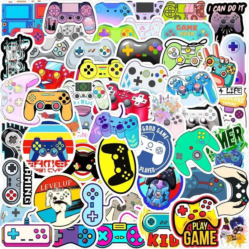 Gamepad Stickers – Gamer Stickers PVC Sticker Pack | Waterproof, Colorful Designs