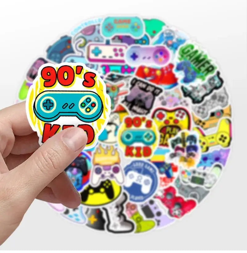 Gamepad Stickers – Gamer Stickers PVC Sticker Pack | Waterproof, Colorful Designs