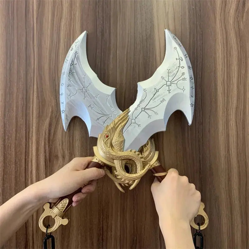 Cosplay Axe Prop – God of War Athena Blade Tomahawk | PU Foam Weapon Replica