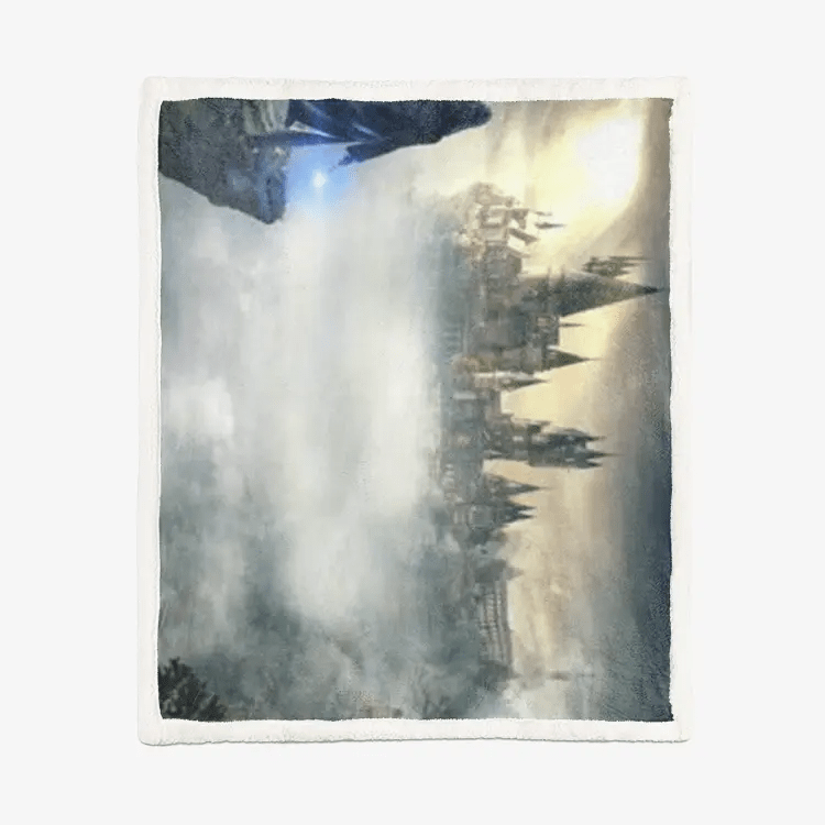 Hogwarts Soft Blanket – Double Sided Plush Throw | Grey Cozy Polyester Fleece