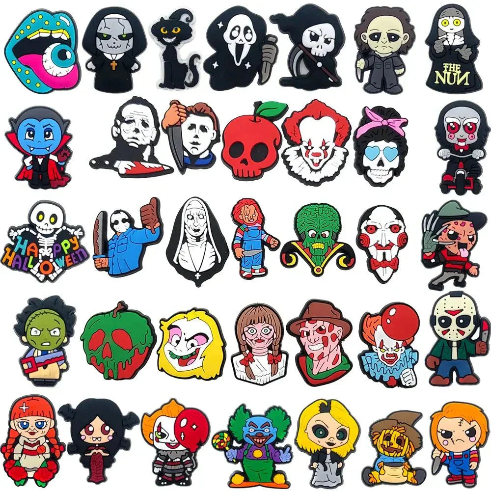 Horror Shoe Charms – Durable Vampire Shoe Buckle Decorations | Rubber Set