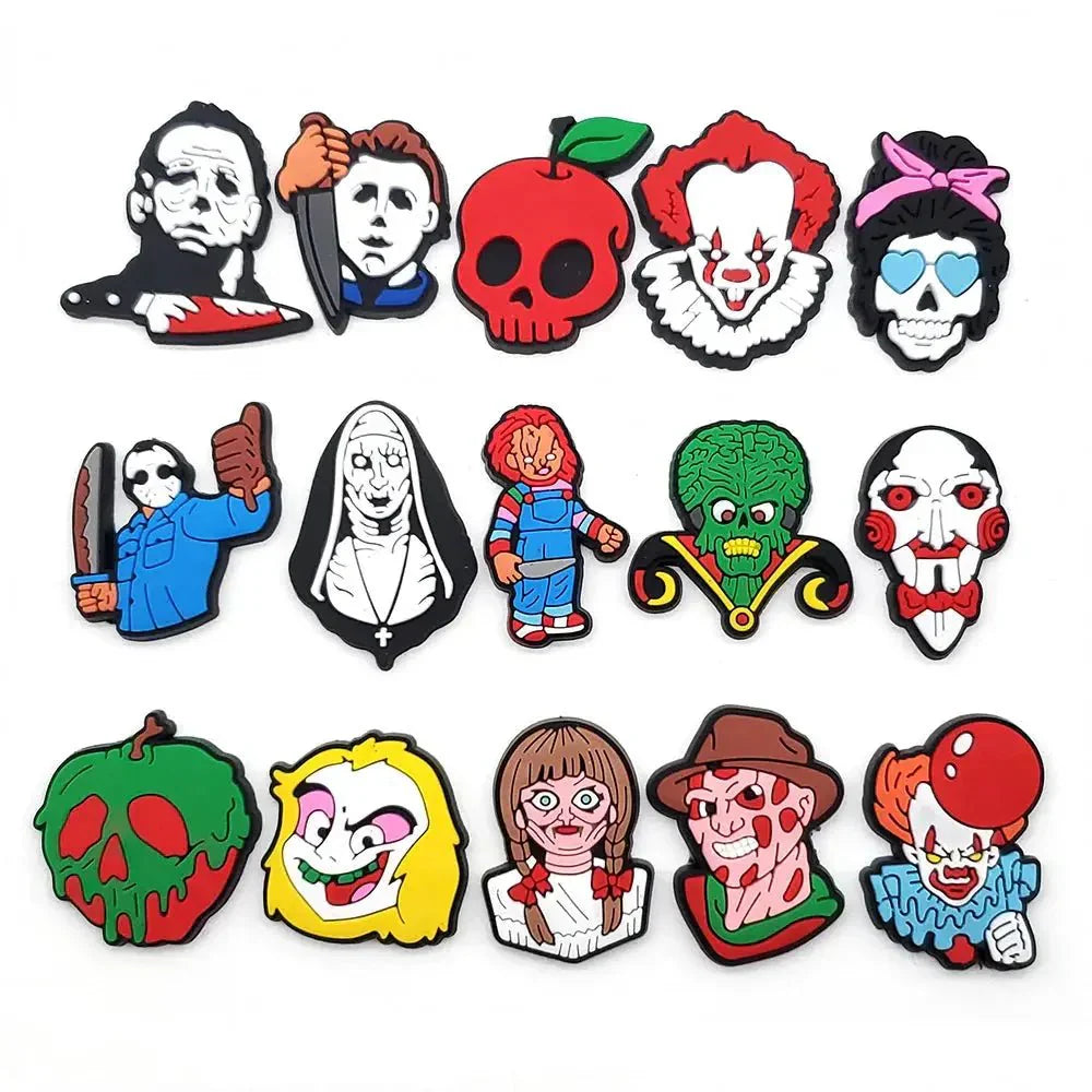 Horror Shoe Charms – Durable Vampire Shoe Buckle Decorations | Rubber Set