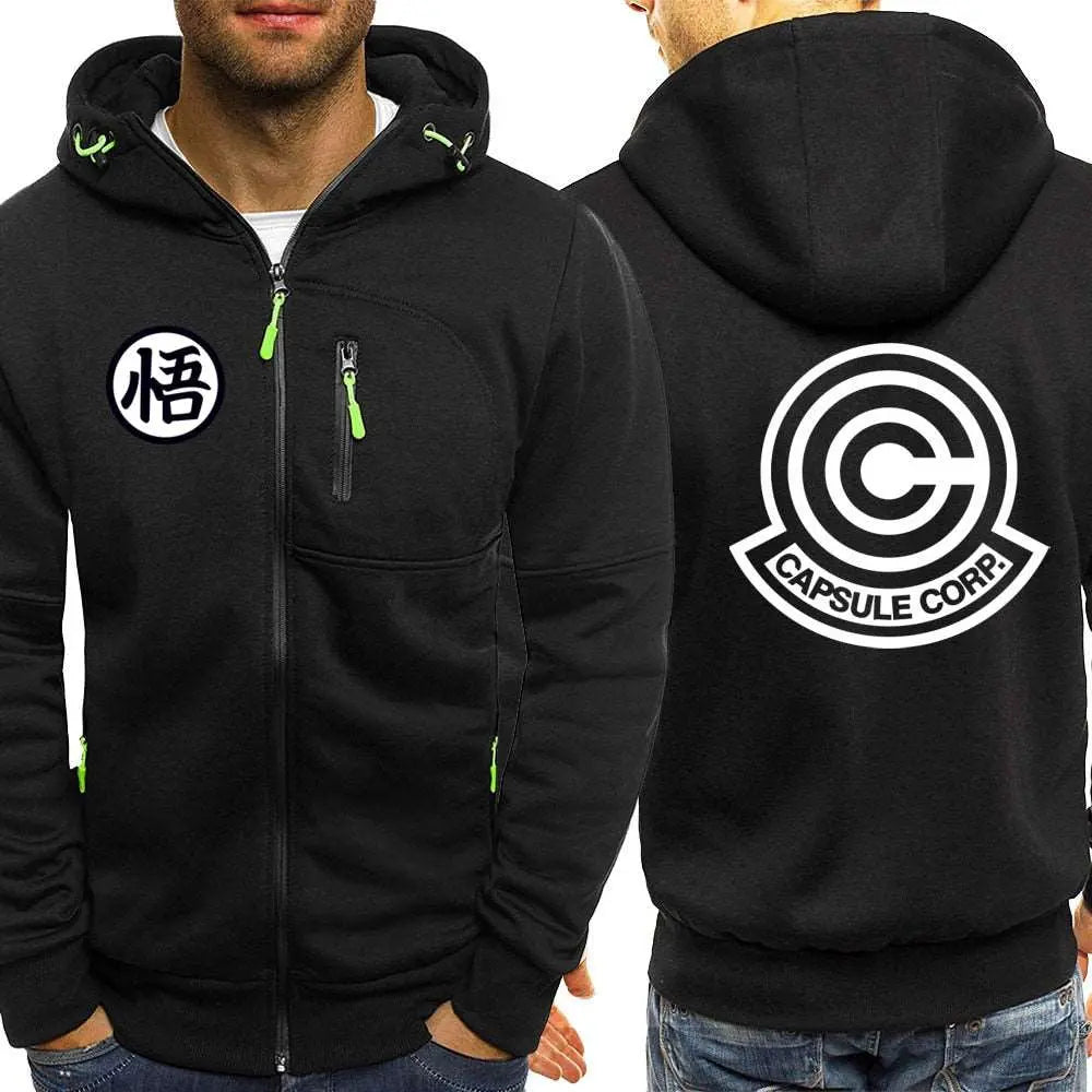 Anime Hoodies - Japanese Anime Hoodie With Zipper Closure & Printed Sweatshirt