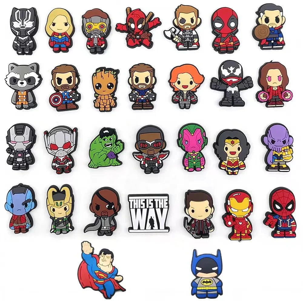 Marvel Shoe Charms – Croc Shoe Charms | Superhero Character Decorations Gift