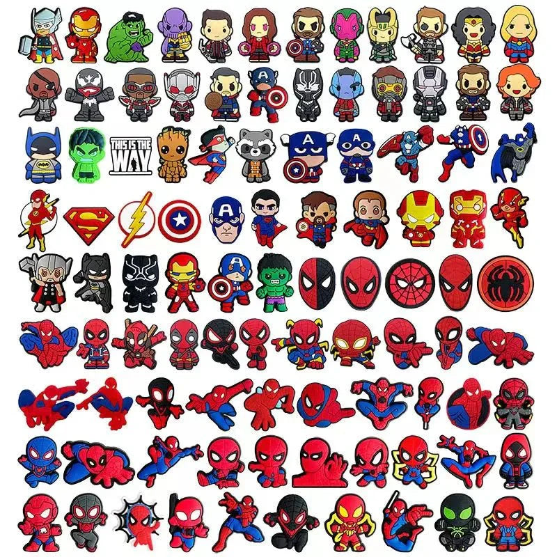 Marvel Shoe Charms – Croc Shoe Charms | Superhero Character Decorations Gift