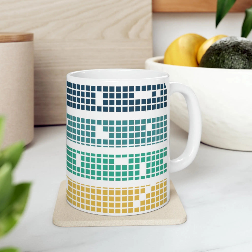 Ceramic Coffee Mug - 11oz White Ceramic Cup With Comfortable Handle & Shiny Finish