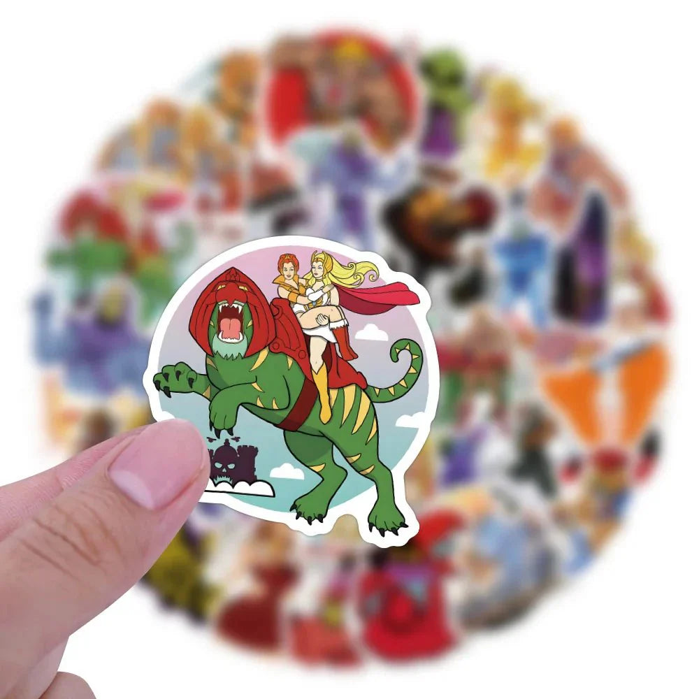 Thundercats Stickers - 50 Piece Cartoon & He-Man Decals | Retro Anime Style