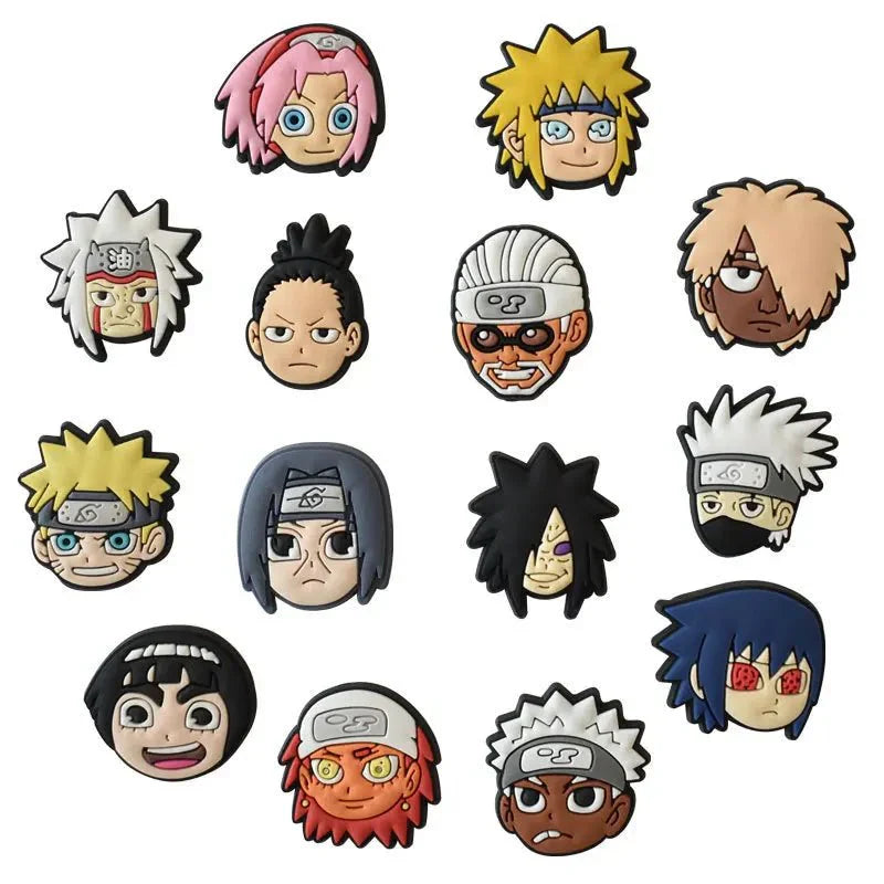 Naruto Anime Cartoon Shoes Charms Accessories Clog backpack Shoe Decorate Buckle Kids Gift