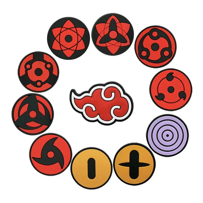 Naruto Anime Cartoon Shoes Charms Accessories Clog backpack Shoe Decorate Buckle Kids Gift