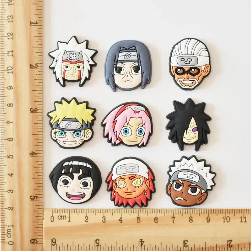 Naruto Anime Cartoon Shoes Charms Accessories Clog backpack Shoe Decorate Buckle Kids Gift