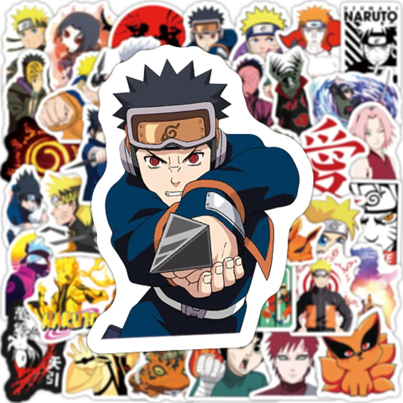 Naruto Anime Stickers - Durable Vinyl Decals for Laptops & Water Bottles, 10-100pcs