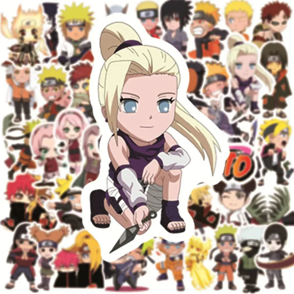 Naruto Anime Stickers - Durable Vinyl Decals for Laptops & Water Bottles, 10-100pcs