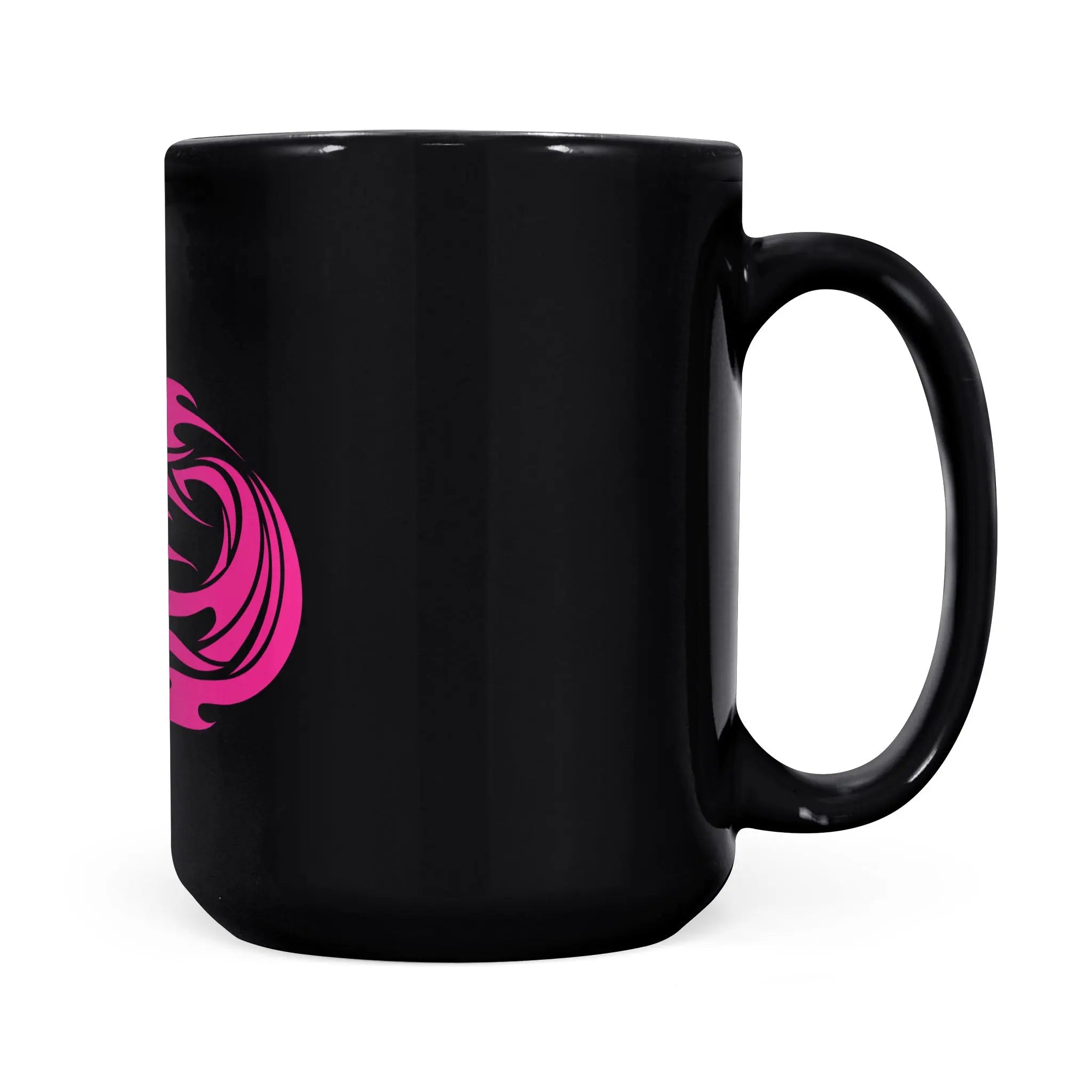 Gamer Girl Mug - Pink Fox Black Coffee Mug | Heat Resistant, Glossy Finish