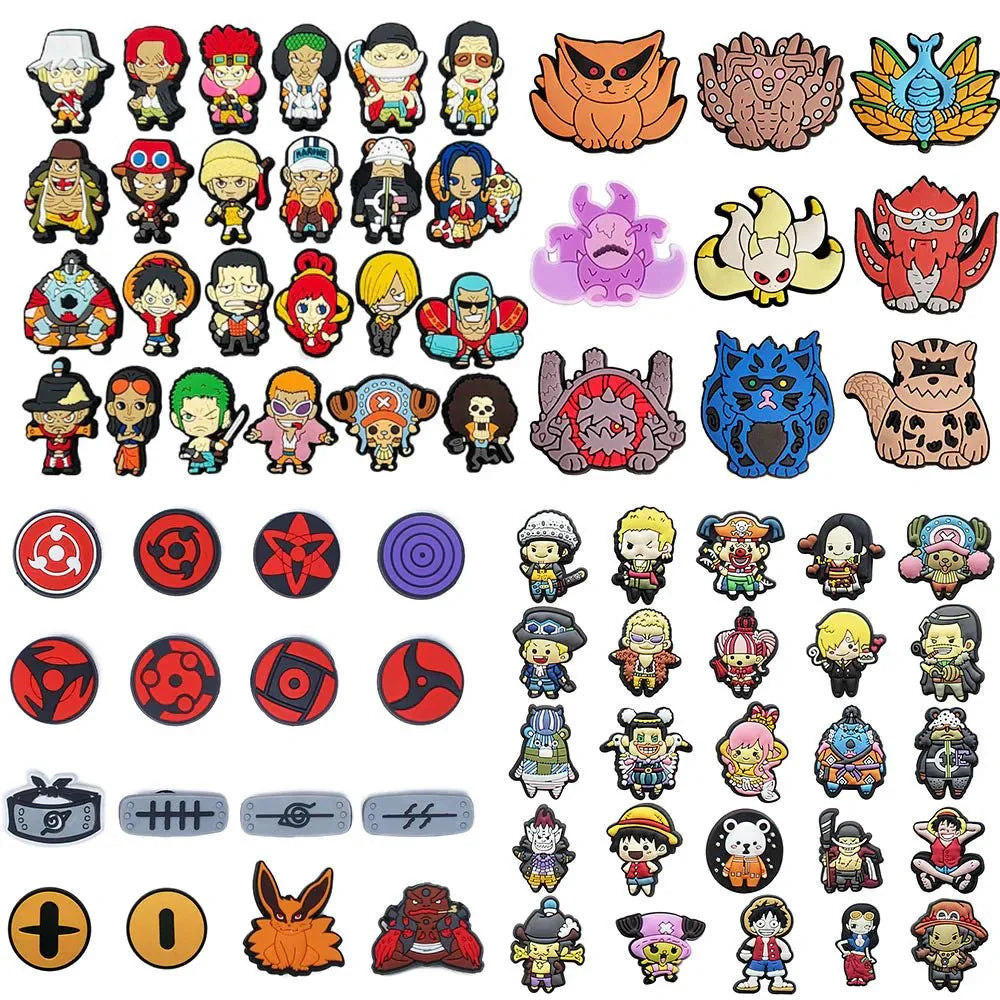 One Piece Naruto Shoe Charms – Durable Cartoon Shoe Lace Decorations & Accessories