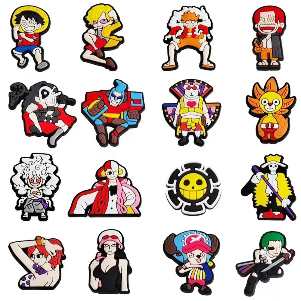 One Piece Naruto Shoe Charms – Durable Cartoon Shoe Lace Decorations & Accessories
