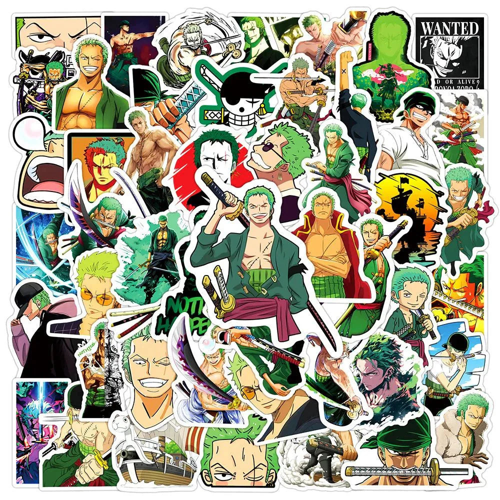 Zoro Anime Stickers – ONE PIECE Sticker Set With Cool Graffiti Decals