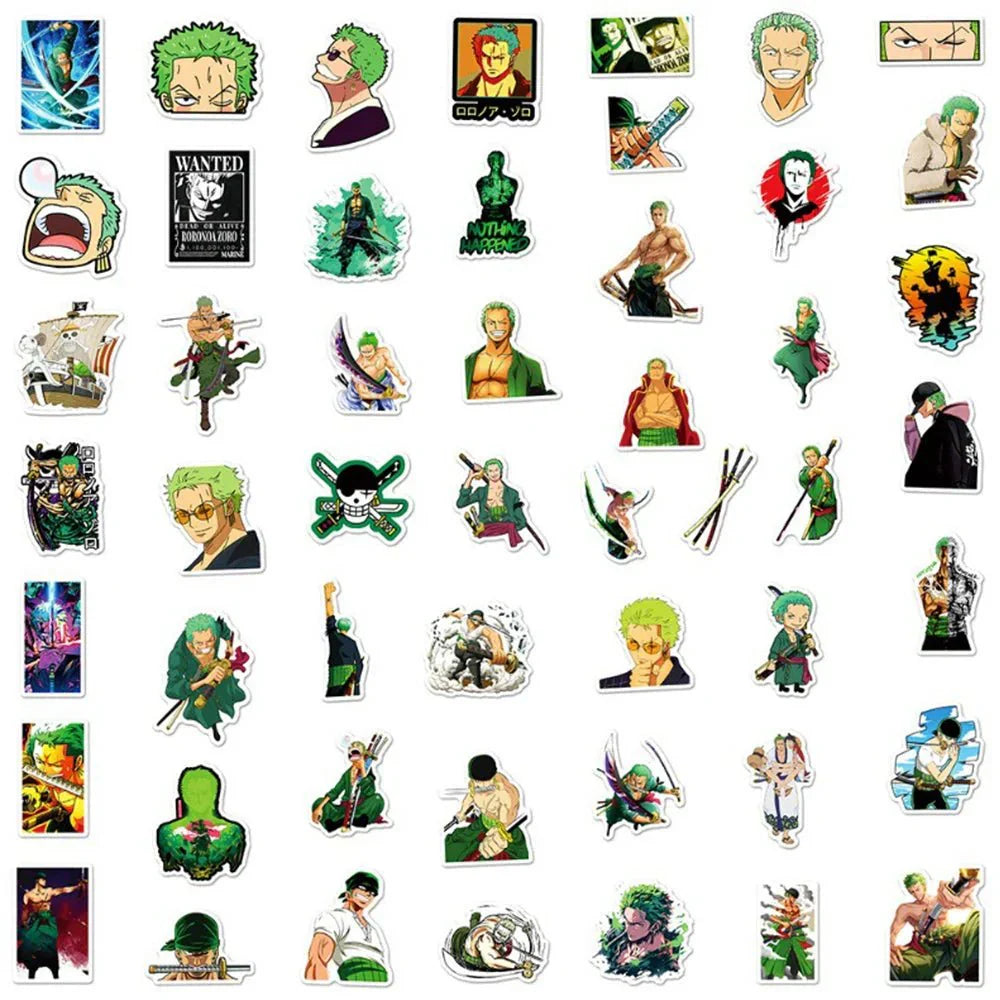 Zoro Anime Stickers – ONE PIECE Sticker Set With Cool Graffiti Decals