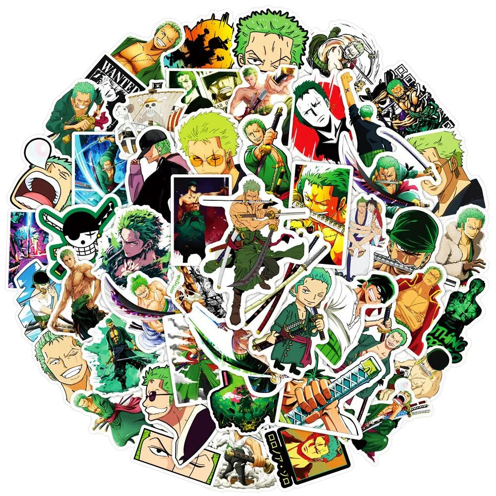 Zoro Anime Stickers – ONE PIECE Sticker Set With Cool Graffiti Decals