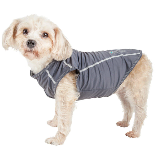 Pet Life ®  Active 'Racerbark' 4-Way-Stretch Yoga Fitness Dog T-Shirt Tank Top