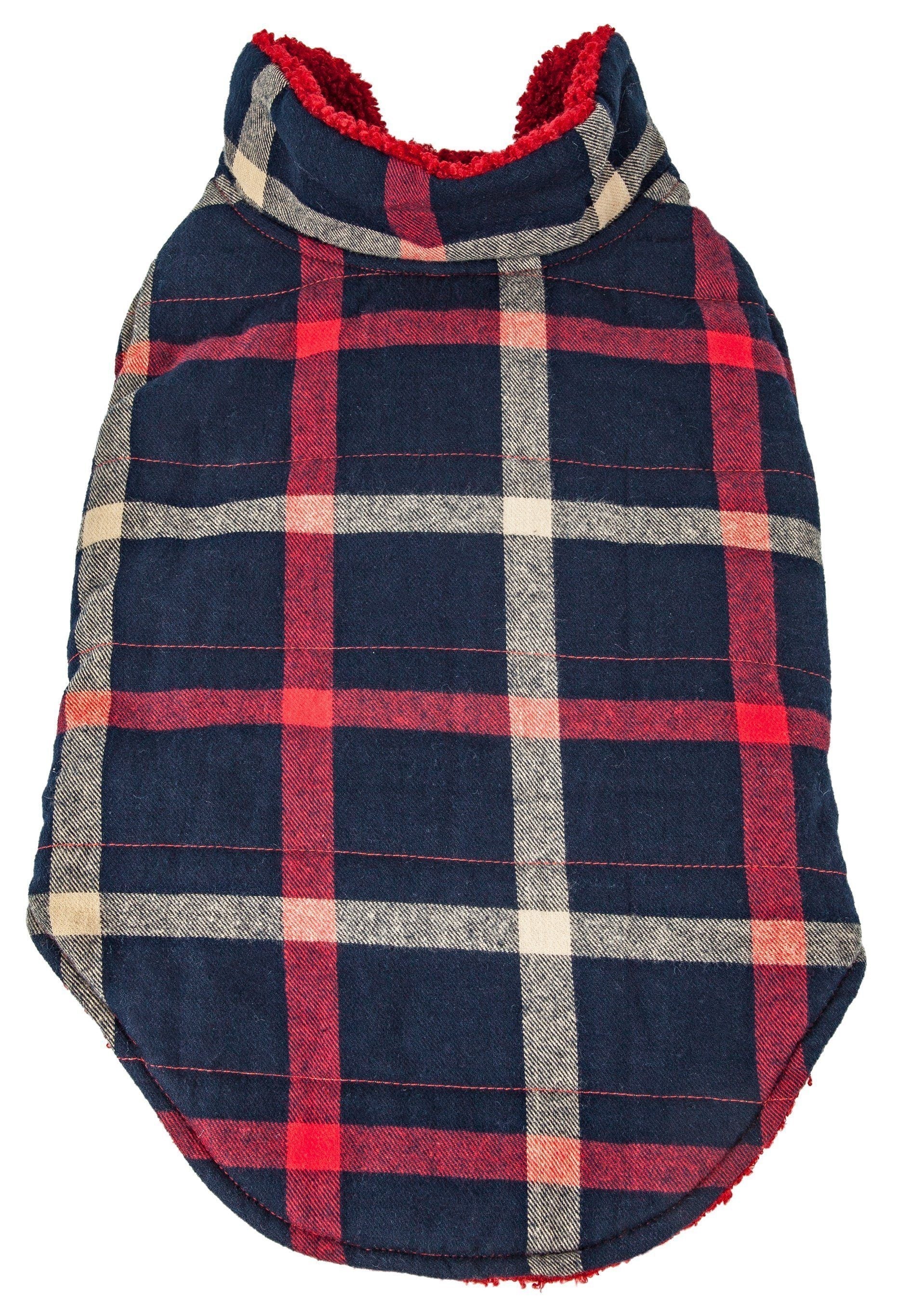 Pet Life ®  'Allegiance' Classical Insulated Plaid Fashion Dog Jacket