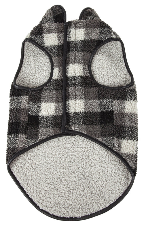 Pet Life ®  'Black Boxer' Classical Fashion Insulated Plaid Dog Coat