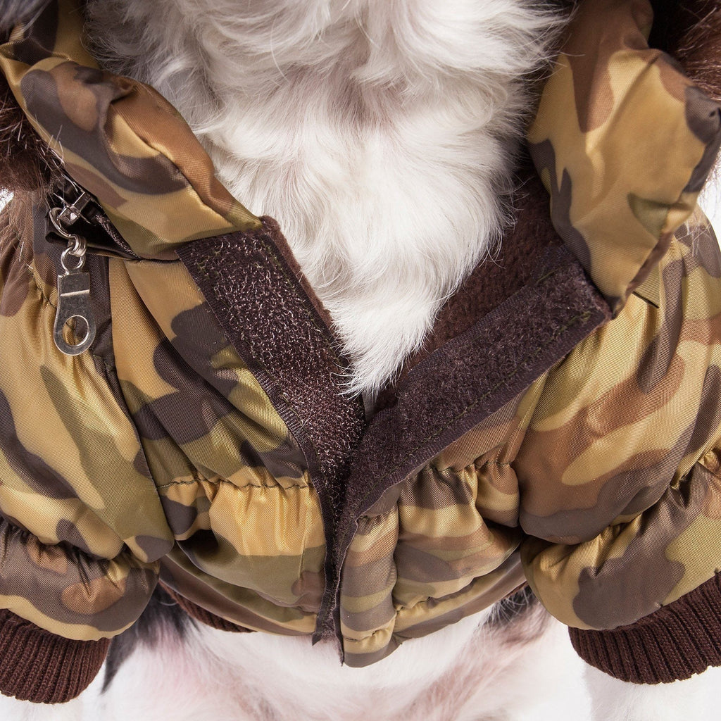 Pet Life ® Classic Metallic Fashion 3M Insulated Dog Coat Parka  w/ Removable Hood