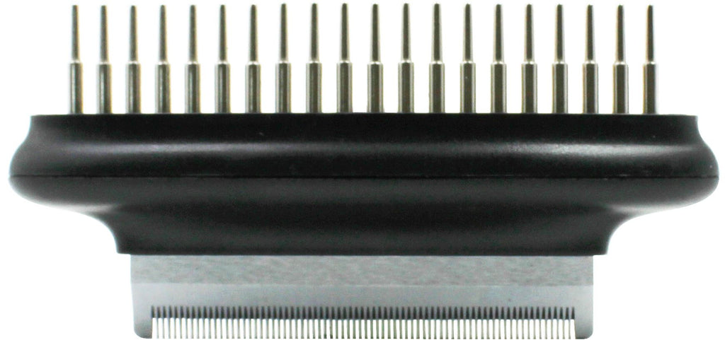Pet Life ® Flex Series 2-in-1 Dual-Sided Grooming Undercoat Pet Rake and Deshedder