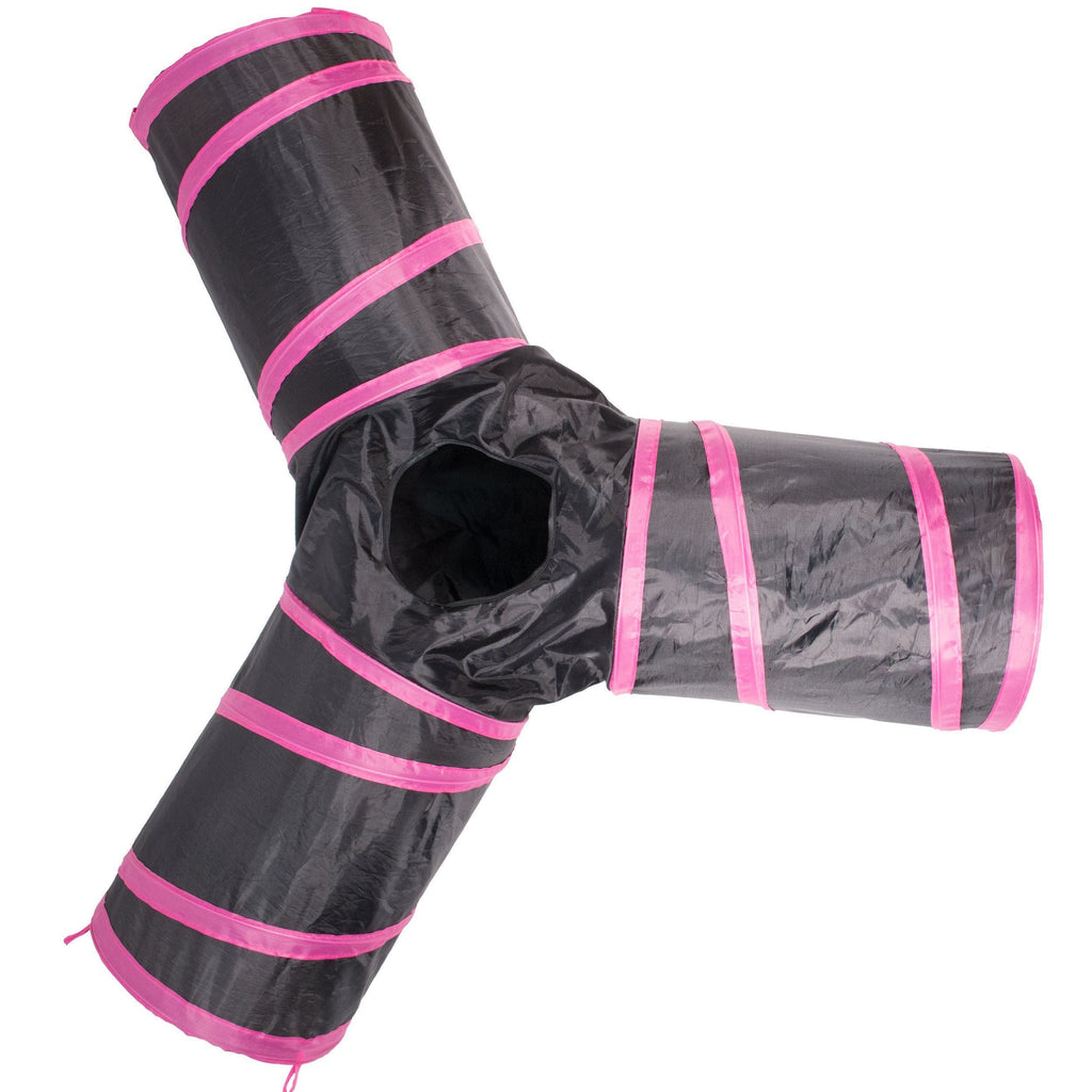 Pet Life ® 'Kitting-Go-Seek' Collapsible Folding Travel 3-way Kitty Cat Tunnel