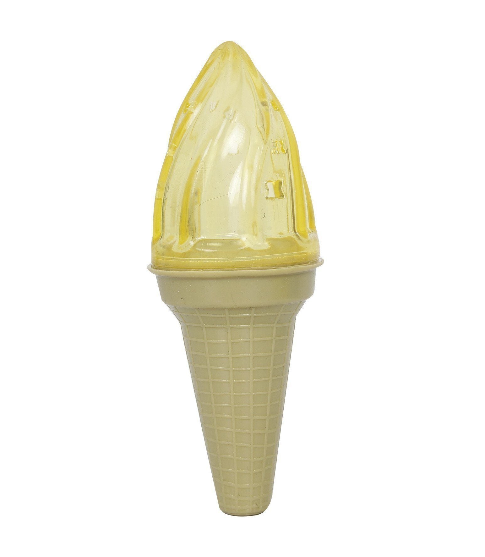 Pet Life ® 'Lick & Gnaw' Ice Cream Cone Freezable and Chewable Tossing Waterproof Floating Pet Dog Toy w/ Insertable Treat pocket