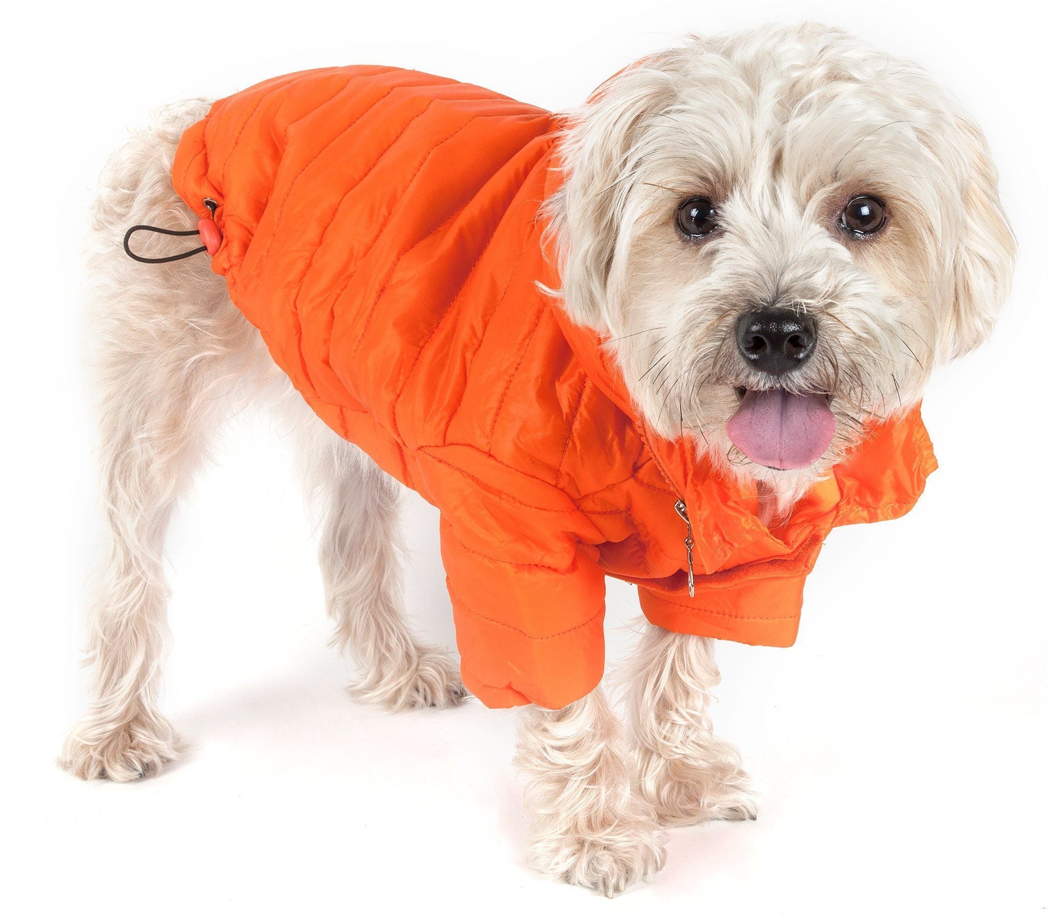 Pet Life ® Lightweight Adjustable and Collapsible 'Sporty Avalanche' Dog Coat w/ Pop-out Zippered Hood