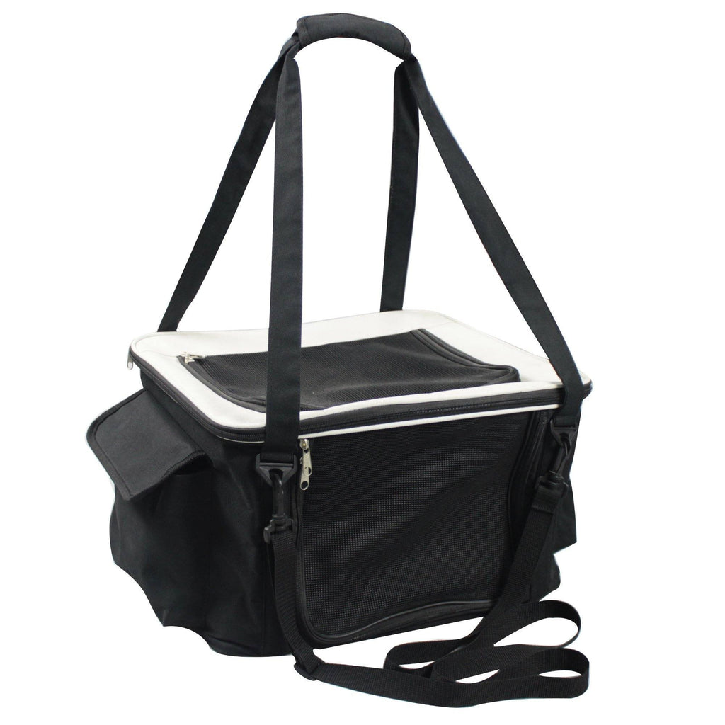 Pet Life ® Lightweight Collapsible Safety Travel Wire Folding Pet Dog Car Seat Carseat Carrier Crate